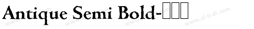Antique Semi Bold字体转换